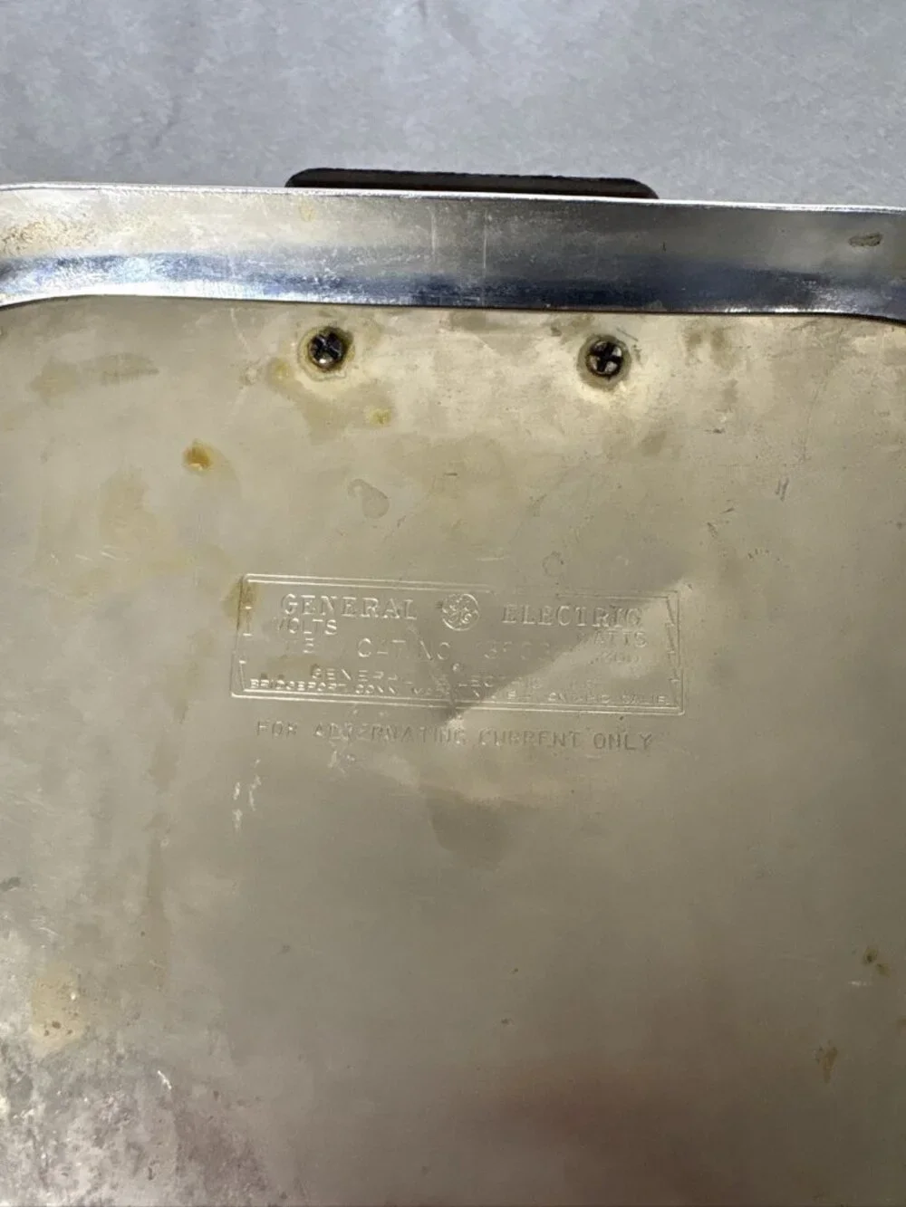 Vintage General Electric GE Automatic Chrome Grill Waffle Baker Iron